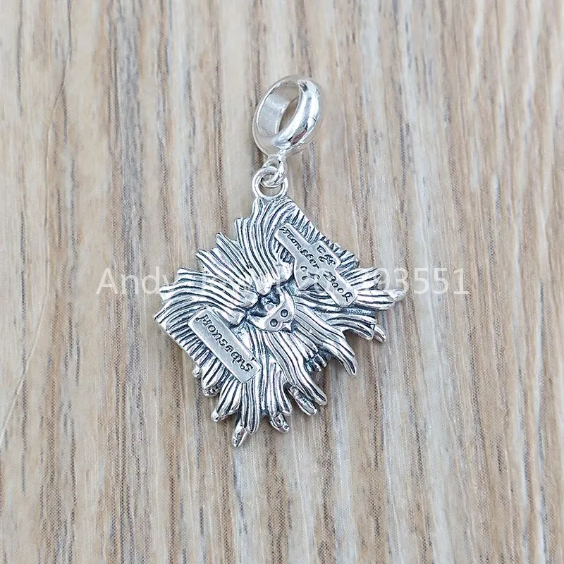 Andy Jewel Authentique pendentifs en argent sterling 925 Sterling Monster Book Curseur Charme Convient ours européen Bijoux Style Cadeau WB0138-SC