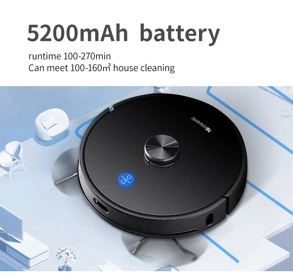 Proscenic M7 Pro Robot Vacuum Cleaner 2700pa LDS Laser Navigation Wet Cleaning Washing APP Alexa Control Smart Robot Vacuum (5)