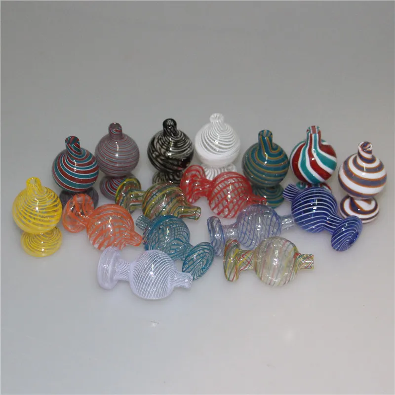 25mm OD US Couleur Fumer Verre Bubble Carb Cap Pour Flat Top Quartz Banger Nails Eau Bongs Pipe Dab Rigs