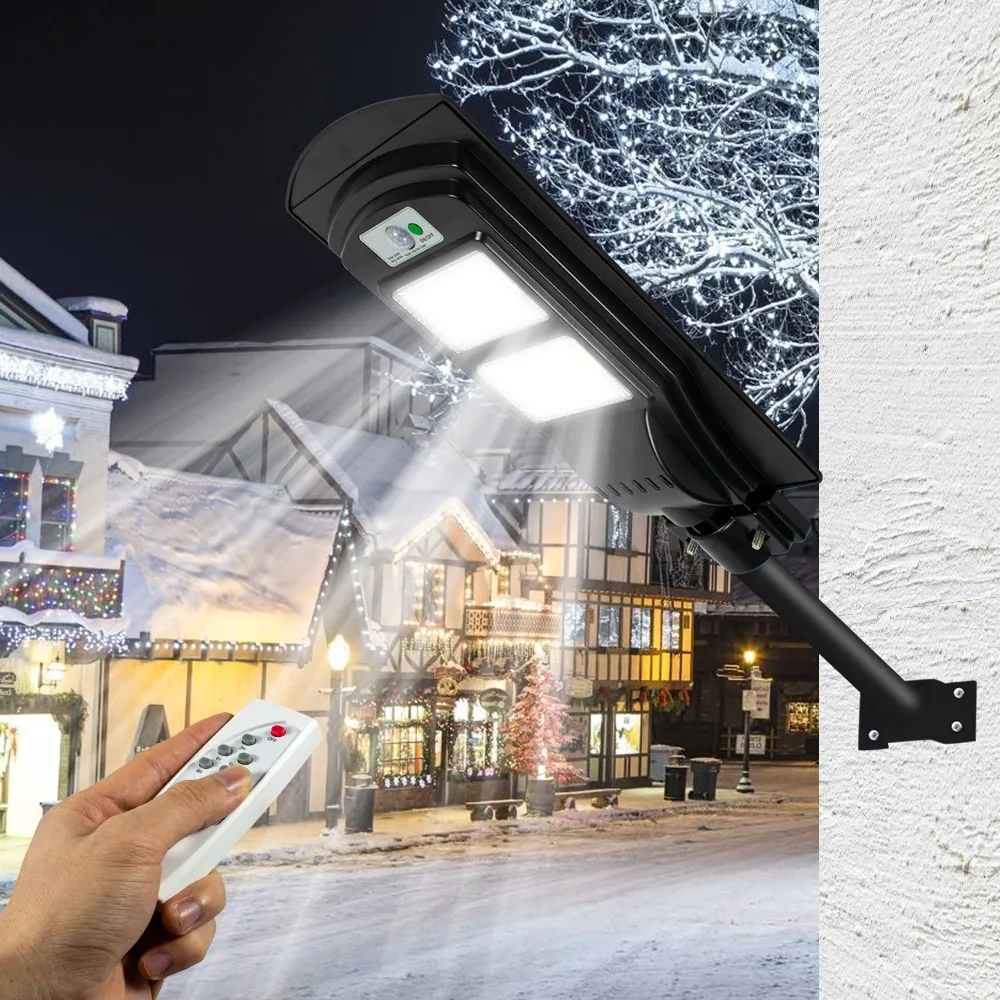 250W / 680W LED Solar Street Lichter Outdoor Security Beleuchtung Wandleuchte Wasserdichte Lichtsteuerung Radar Externe Sensor Fernbedienung Lampen