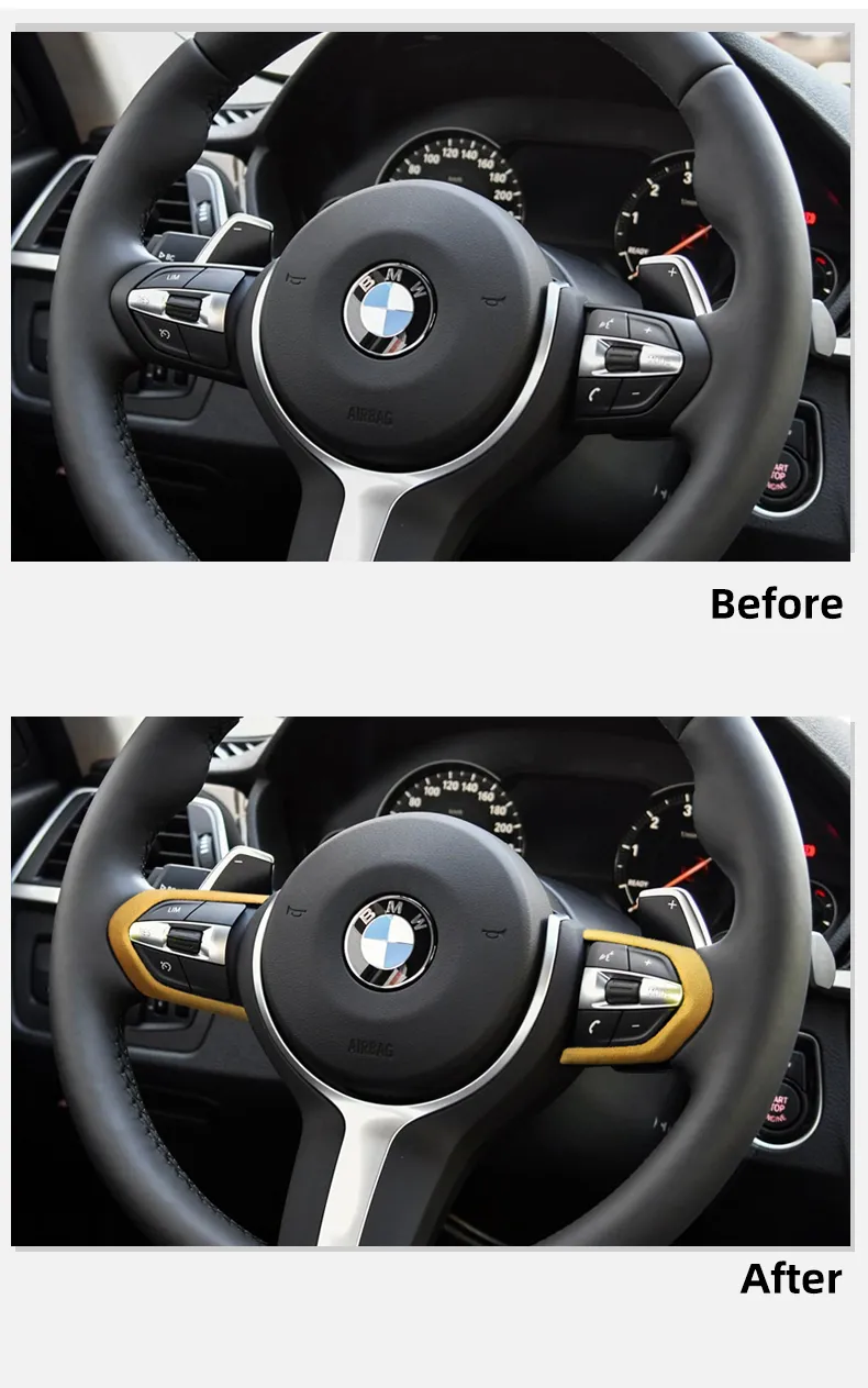 2Pcs Made of Alcantara Warp Steering Wheel Cover For BMW F30 F31 F32 E90  E92 3 Series F20 F22 E70 G20 G28 F10 F07 Car Styling