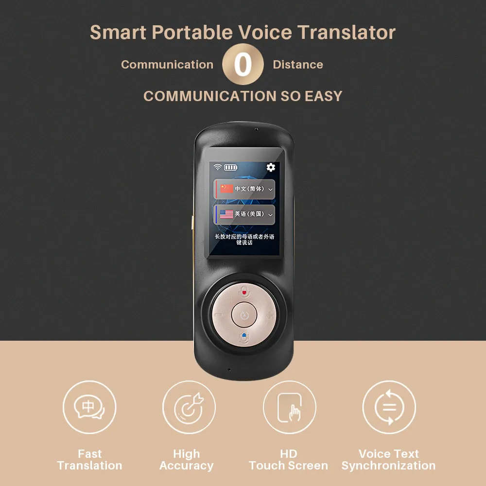 Freeshipping Smart Portable Instant Voice Translator Support 70 Länder Språk Tvåvägs Översättning Multi-Language Translator Voice