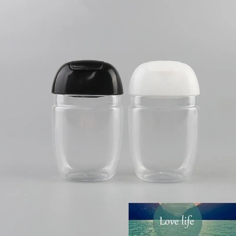 Bouteille de désinfectant pour les mains de 30 ml Bouteille en plastique PET demi-ronde à capuchon rabattable pour enfants