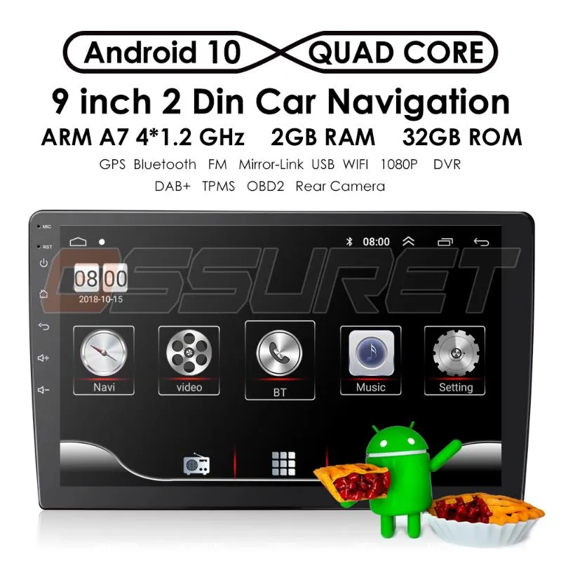 Double 2Din 9inch Android 10 Universal Car Radio In Dash Stereo GPS