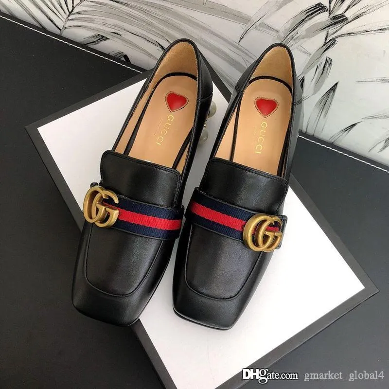 Gucci GG Logo Peyton Marmont Glitter Mid Heel Loafers Pump Gold Sz 37.5 7  $990 | eBay