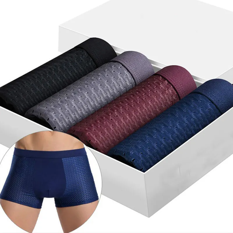 JanuariSnow Mens Underwear Boxers Men Boxer Underwear BoxerShort Panties Man Boxeur Homme Underpants Calzoncillos Bamboo Fiber Shorts