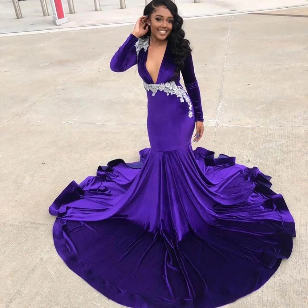 Elegant Purple Wedding Dresses Long Sleeve Ball Gown Country Gothic Wedding  Dress 2022 Satin Vestido De Noiva Plus Size