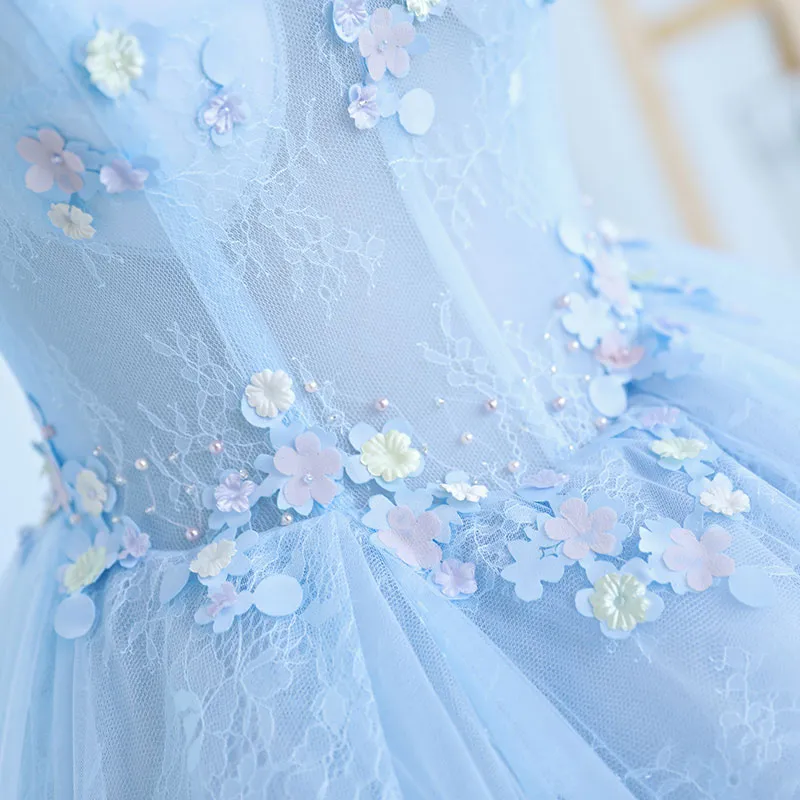 short quinceanera dresses blue Lace Quinceanera Dama Dresses Short Blue Quinceanera Dresses Royal Prom Short Sleeveless Homecoming Cocktail Dress Homecoming