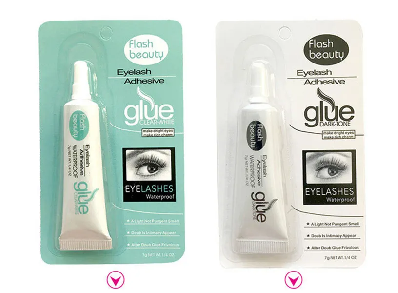 DHL FREE Eye Lash Glue Bianco Nero Trucco Colla adesiva per ciglia Impermeabile Asciugatura rapida Ciglia finte Lady Makeup Tool Alta qualità