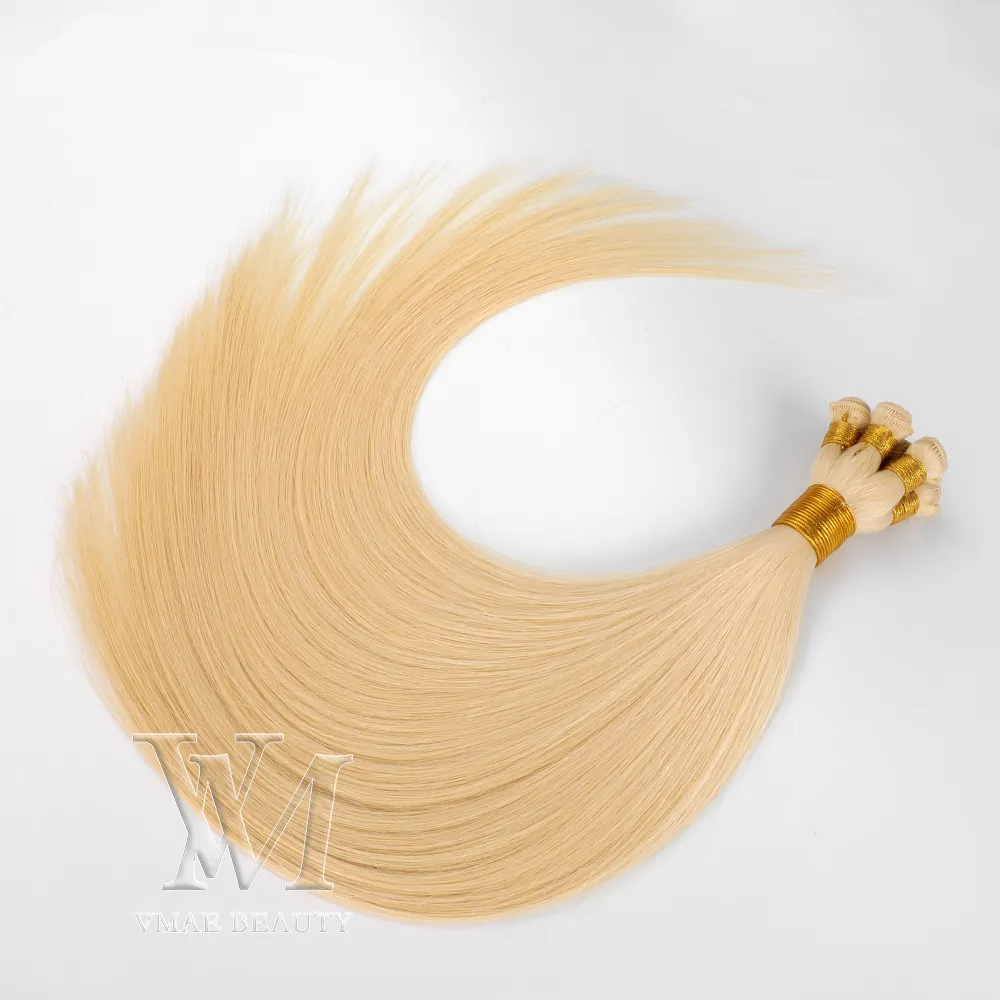 Vmae 13A 100g Handtied Hair Double Drawn Silk Straight Natural Virgin Remy 100% Unprocessed hand-tied hand tied weft Human Hair Extension