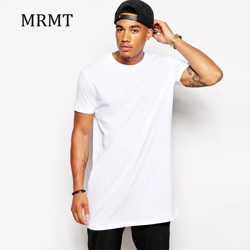 2020 White Casual Long Size Mens Hip hop Tops StreetWear extra long tee shirts for men Longline t-shirt Short Sleeve tshirt