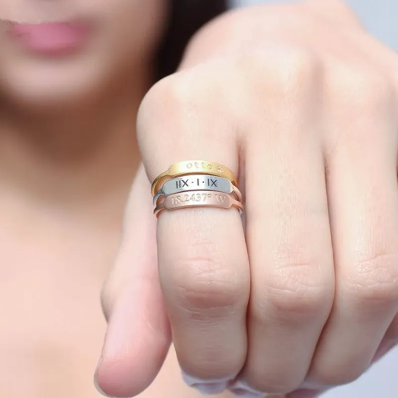 Initial Bar Ring | Birthday gifts for brother, Birthday gifts for sister,  Mens birthday gifts