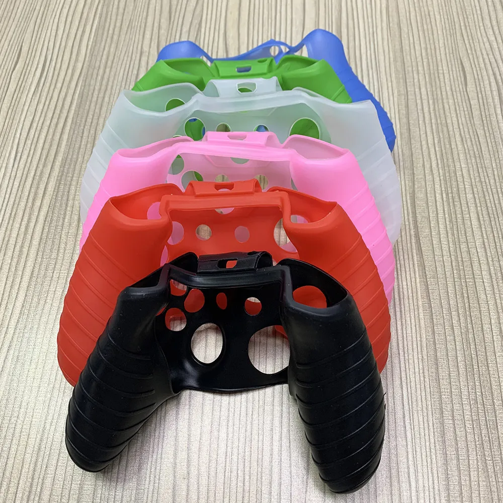 För Xbox One för PS3 PS4 Soft Silicone Solid Color Case Controller Grip Cover för Xbox 360 Antislip 400pcs / Lot