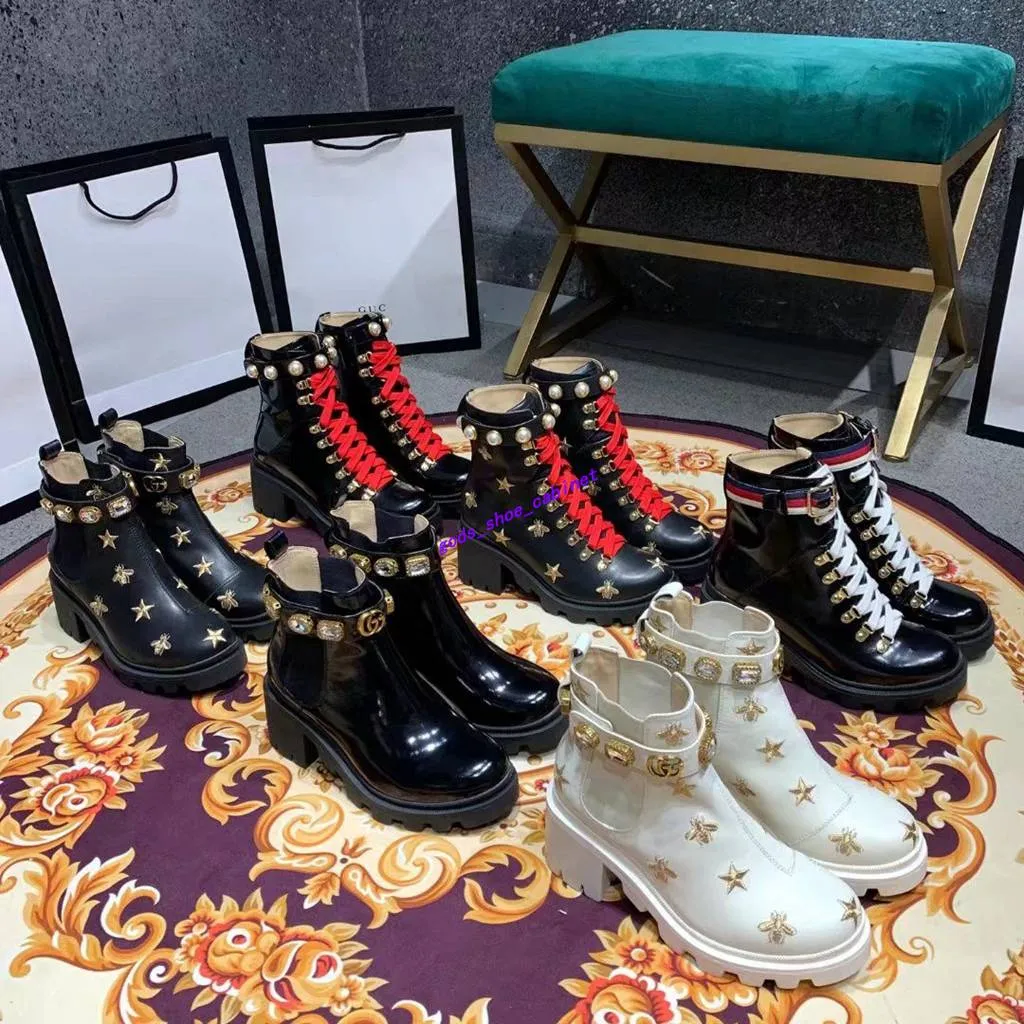 Boots Gucci Boots 2020Design Damas Botas Cortas Piel Vaca Classic Luxe Abeja Mujeres Del Cuero De Zapatos De Tacón Alto Botas De Diamantes De Moda Martin Botas Hasta De 106,33 € | DHgate