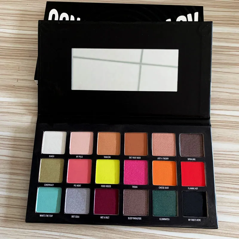 Nyaste Star Eye Shadows Conspiracy Eyeshadow Palette 18 Färger Makeup Ögonskugga Palett Högkvalitativ Shimmer Matte Eye Shadow Palette