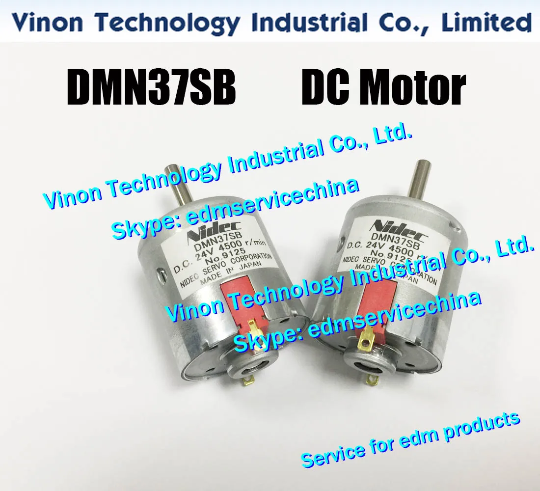DMN37SB edm DC Moteur Tension 24V, Vitesse Nominale 4500 r/min, Sortie Nominale 4.6 W (Fabriqué au Japon) pour Makino U series U6 DC Brush Motor