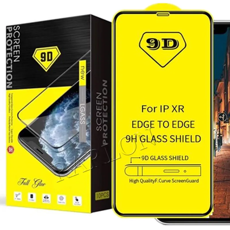 9D Full Glue Tempered Glass for iPhone 15 Pro Max 14 13 12 11 XR Screen Protector For Samsung S23 FE S22 Plus S21 A04 A14 A34 A54 A33 A53 A73 A10 A30 A50 With Retail Package