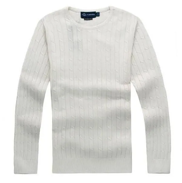Nieuw merk Hoogwaardige Mile Wile Wile Polo Brand Men's Twist Sweater Gebreide katoenen trui jumper pullover trui kleine paardenspel maat s-2xl