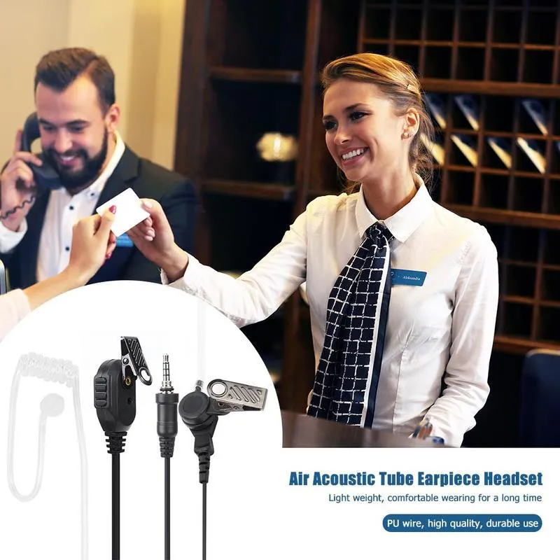 1.2m Air Tube Earphone Walkie Talkie Earpiece MIC PTT EARPUDS för Vertex VX-6R används allmänt i annan säkerhetspersonal