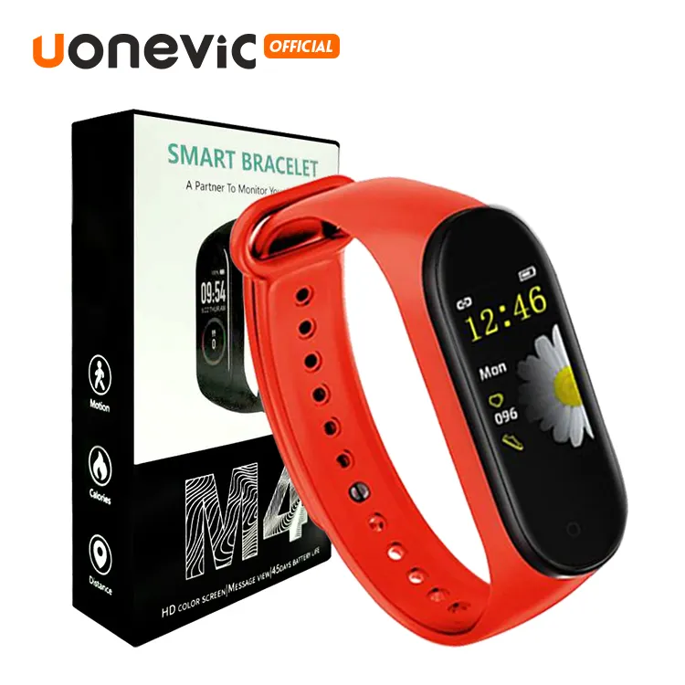 M4 Smart Band Fitness Tracker Watch Sport Armband Hjärtfrekvens Smart Klocka 0.96 tum Smartband Monitor Health Wristband PK MI 4 m3