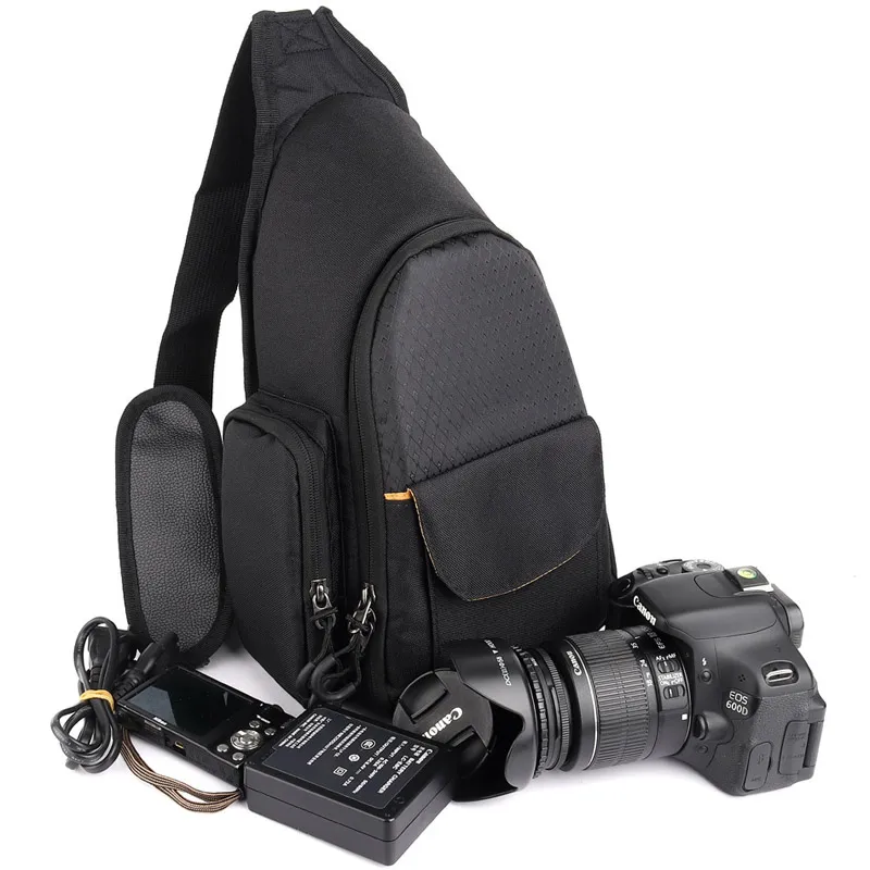 Kamera väska axel sling väskor ryggsäckar vattentät nylon chockproof scratch resistent dslr män kvinnor för canon nikon sony