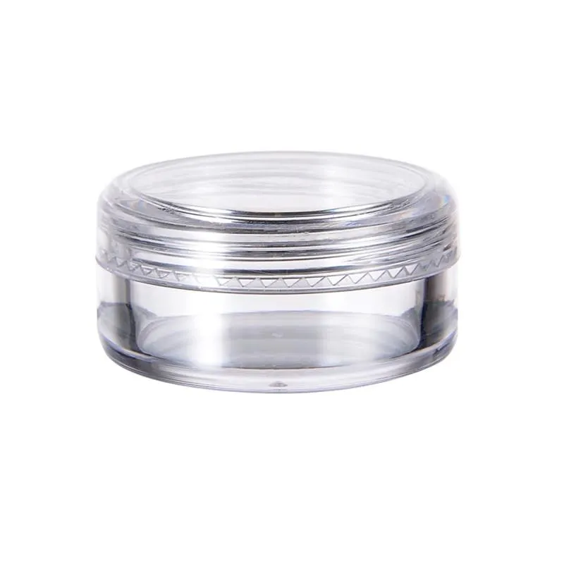 5G / 5ML Round Clear баночки с белым Lids для малого Jewelry, Холдинг / Mixing Краски Арт Аксессуары и Другое