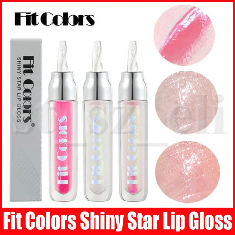 Fit Colors Lip Makeup Jelly Lip Gloss Moisturizing Shiny Star Glitter Liquid Lipstick Clear Lipgloss Lip Plump Oil