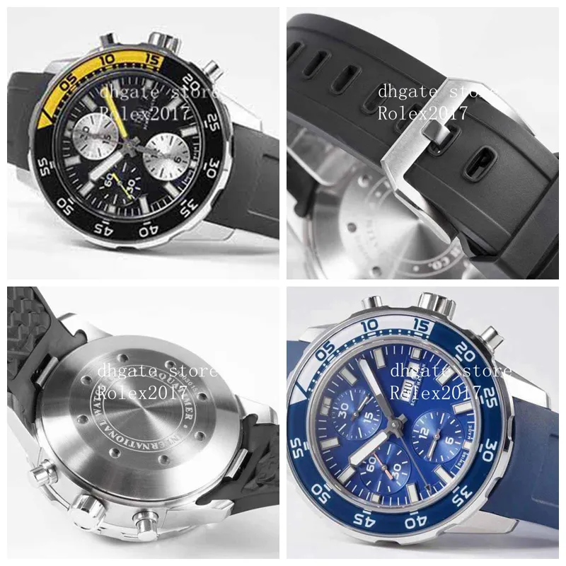 2020 Herren BLS Factory Edition Asia Valjoux 7750 Arbeits-Chronographenwerk, blaues Zifferblatt, Kautschuk-Taucherwerk Men'2357