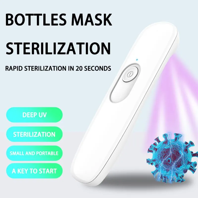 LED UV Disinfection Lamp Light 20 Seconds of Sterilization 99.9% bactericidal rate USB charging Ultraviolet disinfection lamp