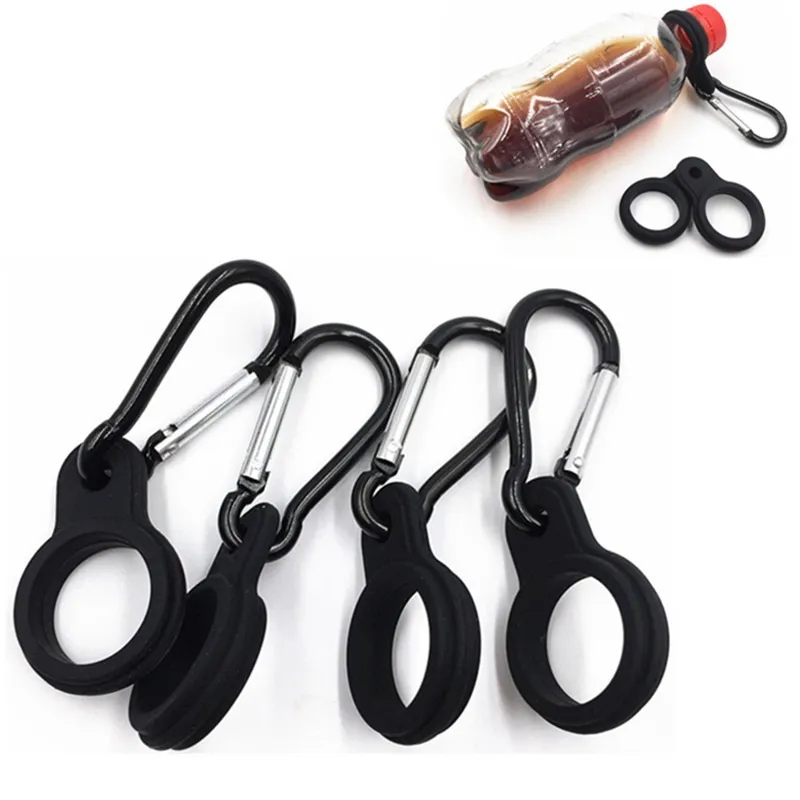 Silicone Water Bottle Holder with Hang Buckle Cola Bottle Carabineer for Daily or Outdoor Use WB2461