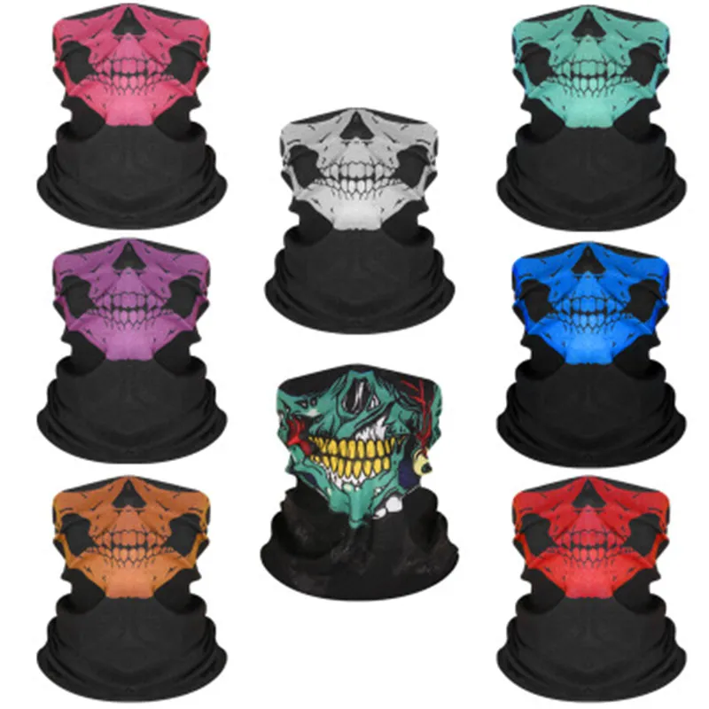 Heren halloween schedel gezicht masker mode trend ademend sport bandana eng gezicht ontwerper wandelen running hals gaiter cover hoofdband masker