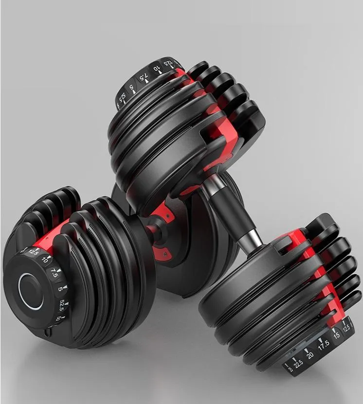 US STOCK Fast Weight Adjustable Dumbbell 5-52 5lbs Fitness Workouts Dumbbells tone your strength and build your muscles F201J