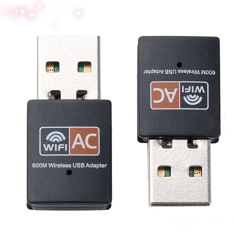 600mbps USB WiFi Adapter Dual Band 2.4g / 5Ghz RTL8811CU Trådlös WiFi Dongle Mini LAN 600m Wi-Fi-adaptrar 802.11ac Ethernet Receiver MQ100