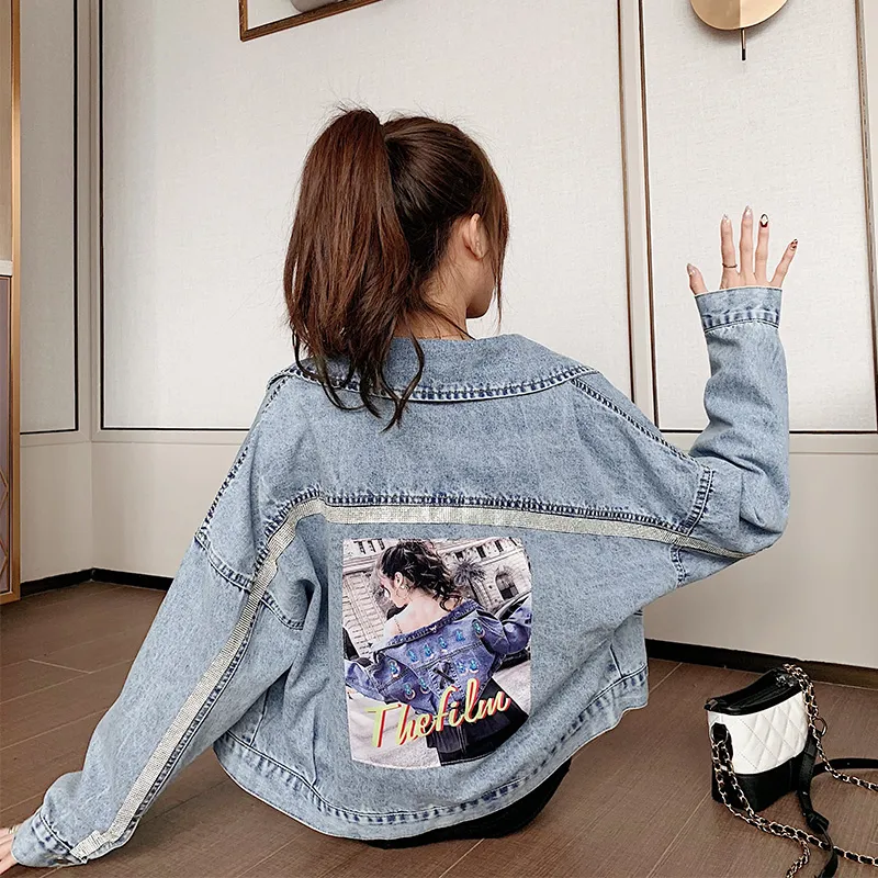 Patterned deals jean jacket