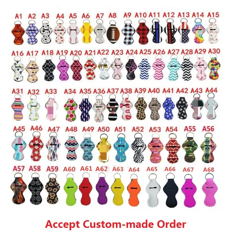 Key Chain Holder For Lip Balm Portable Neoprene Lipstick Holder