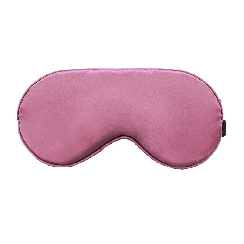 Nieuwe pure zijde slaap oog masker gevoerde schaduwdekking reizen ontspannen hulp blinddoek 12 kleuren heet als