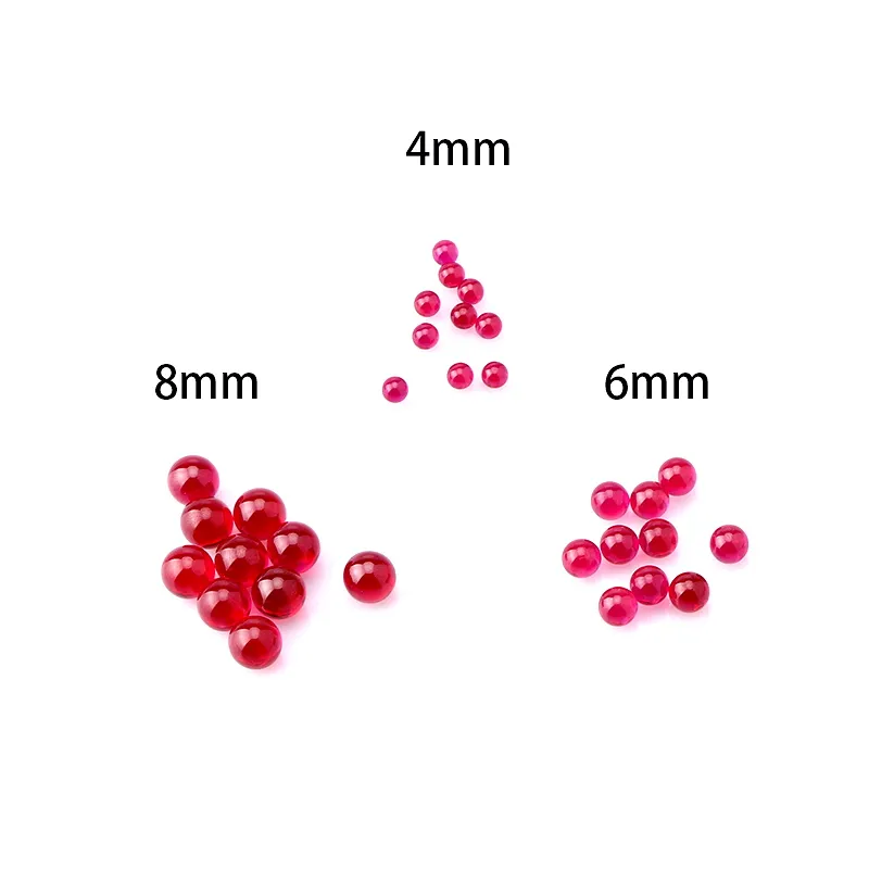 New 4mm 6mm 8mm Ruby Terp Pearls Ruby Dab Beads Smoking Accessories For Quartz Banger Nails Glass Beaker Bongs Oil Dab Rigs Pipes