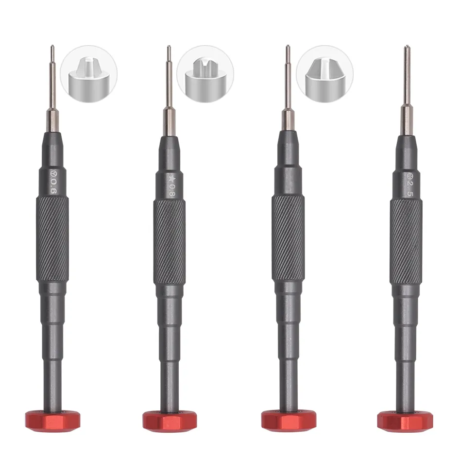 Neuer Präzisions-3D-Schraubendreher 0,6 Y 0,8 Pentalobe 1,5 Phillips 2,5 Kreuz T2 Torx T1 Schraubendreher für Handy-Reparaturwerkzeuge