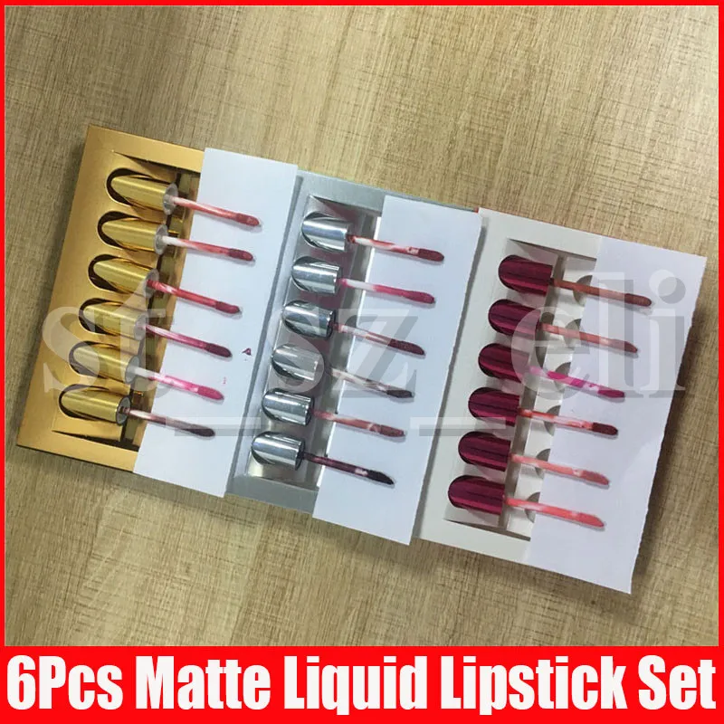 Lippen Make-up Lippenstift Geburtstag Lipgloss Urlaub Ausgabe Lippe Kit Valentine Matte Lippenstifte 6 Farben eingestellt Lipgloss Kit Kosmetik