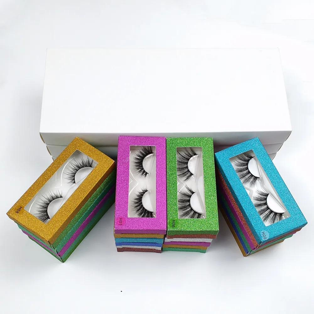 Großhandel Wimpern 10-Art 3D-Mink Lashes Masse Natur Mink Wimpern Großhandel falsche Wimpern Makeup Falsche Wimpern-Pack