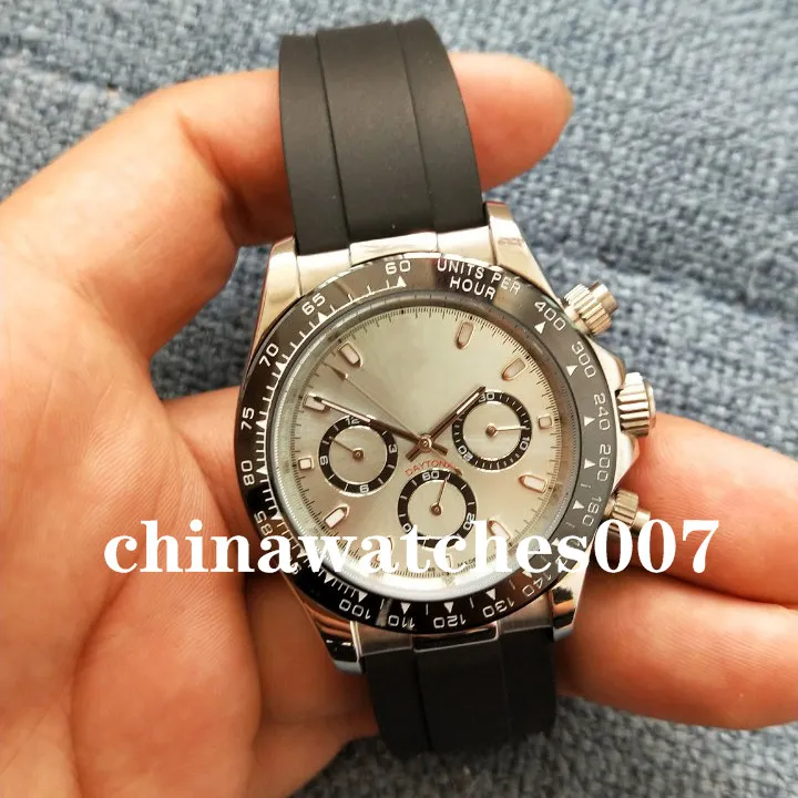 2020 Venda quente dos homens relógio de luxo 40mm dial cinza relógio masculino automático 116519 homens automáticos moda esportes assistir livre