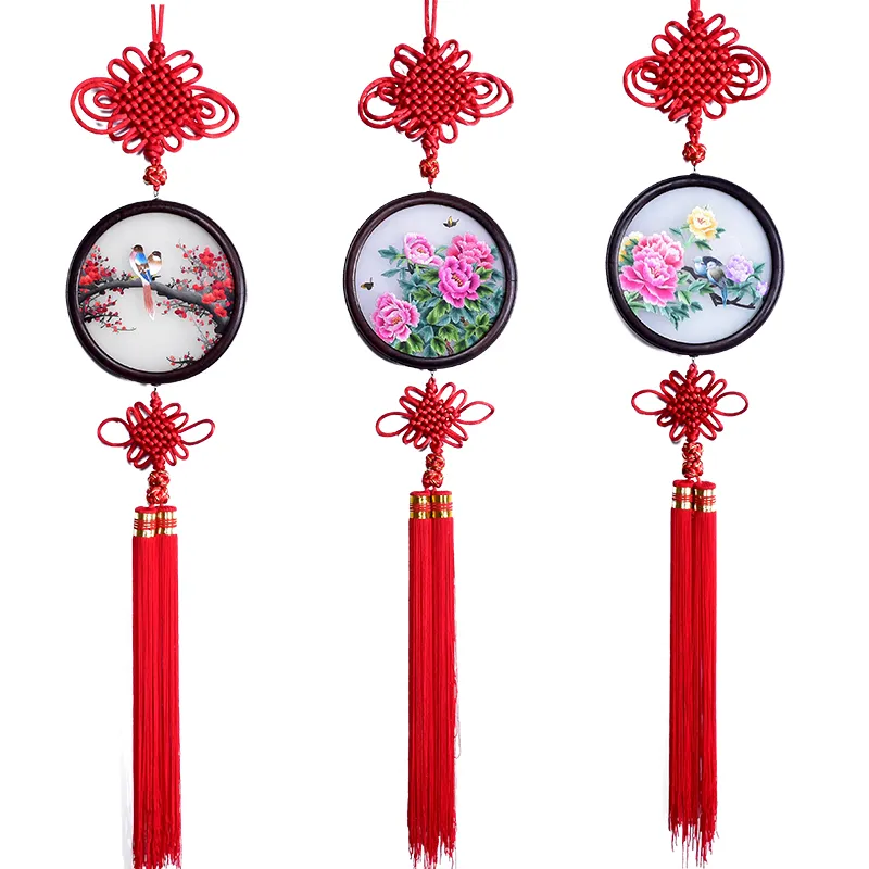 Handmade Chinese Silk Embroidery Wall Decor With Wenge Frame & Gift Box