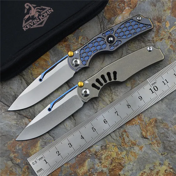 Kevin John VENOM Ti-Lock Klappmesser M390 Klinge TC4 Griff Outdoor Camping Jagdmesser, EDC-Werkzeug