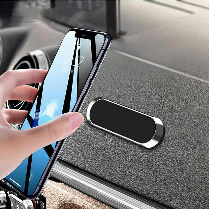 Faixa Universal Forma Stand Holder Ultra Slim Magnetic Car telefone para iPhone Samsung Xiaomi GPS metal Magn