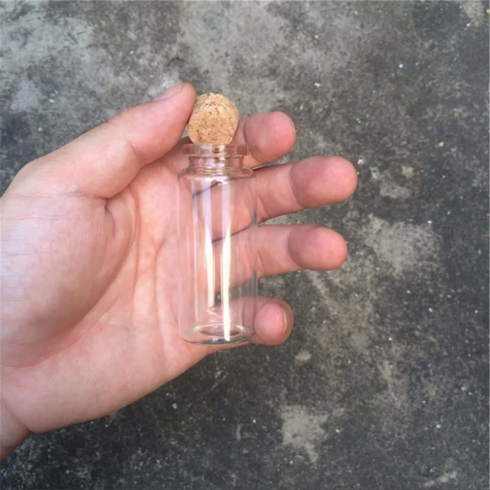 30ml Wish Bottles Tiny Small Empty Clear Cork Glass Bottles Vials For Wedding Holiday Decoration Christmas Gifts5