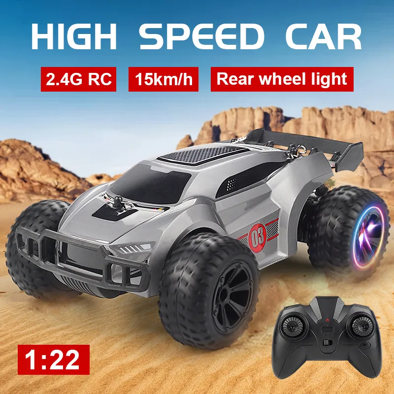 2.4G 4WD RC Car Com Alta Velocidade Corrida Drift, Brinquedos de Carros RC  Spray, 360°Rotating, Brinquedos de Carros de Natal Para Meninos Adultos