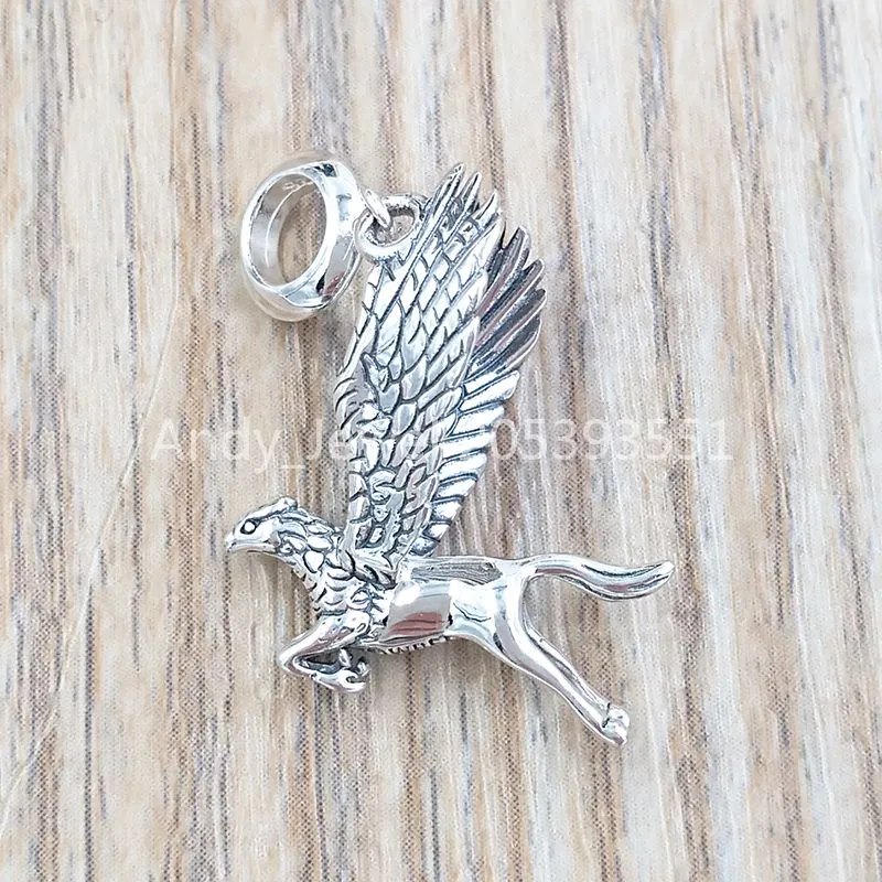 Andy Jewel autêntico 925 pingentes de prata esterlina Herry Poter Sterling Buckbeak Slider Charm se encaixa