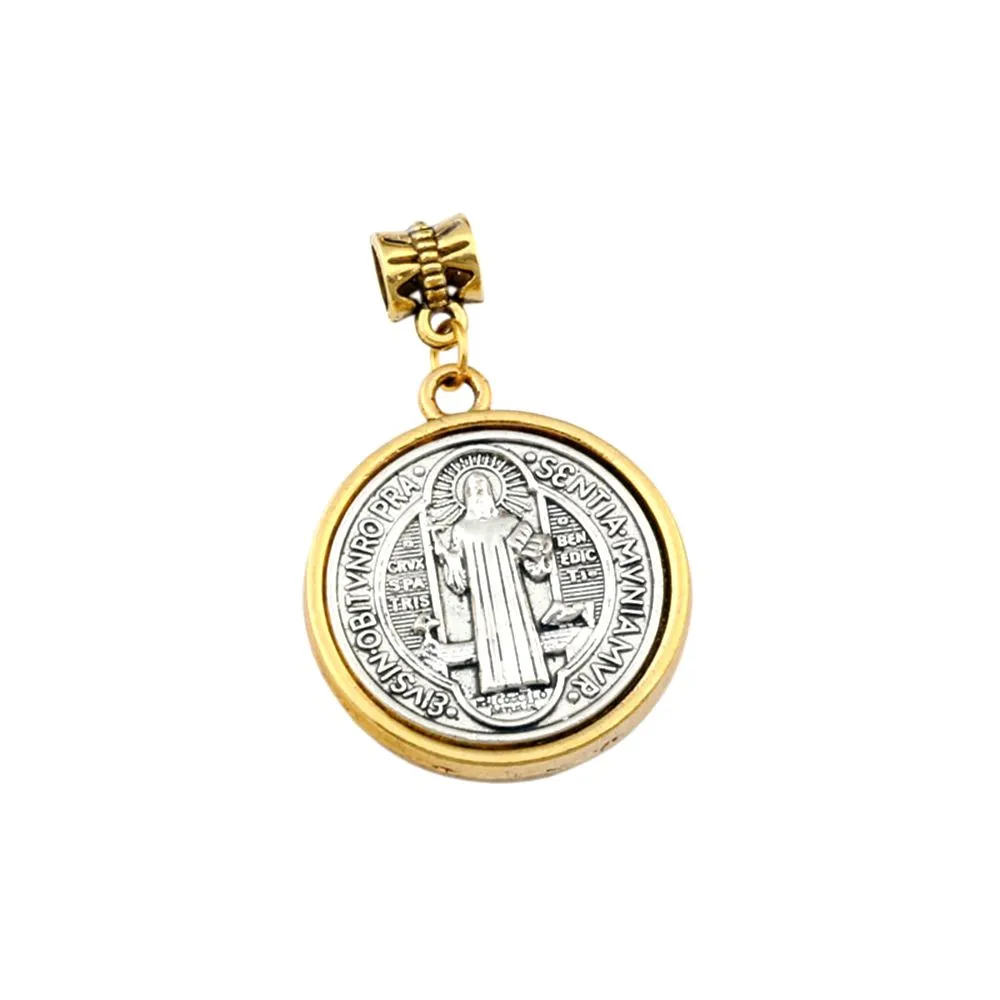 15 adet ST Benedict Çapraz Madalya Alaşım Din Charm Kolye Takı Yapımı Için Bilezik Kolye DIY Aksesuarları 27.9x43mm A-557A1