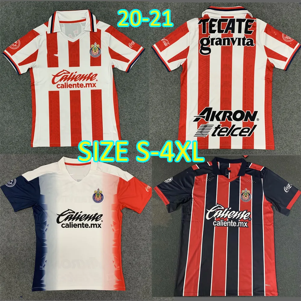 S 4XL Chivas Guadalajara f tbol jerseys 2020 2021 Liga MX camisa de Chivas O.PERALTA I.BRIZUELA A.PULIDO A.VEGA f tbol m s el tama o