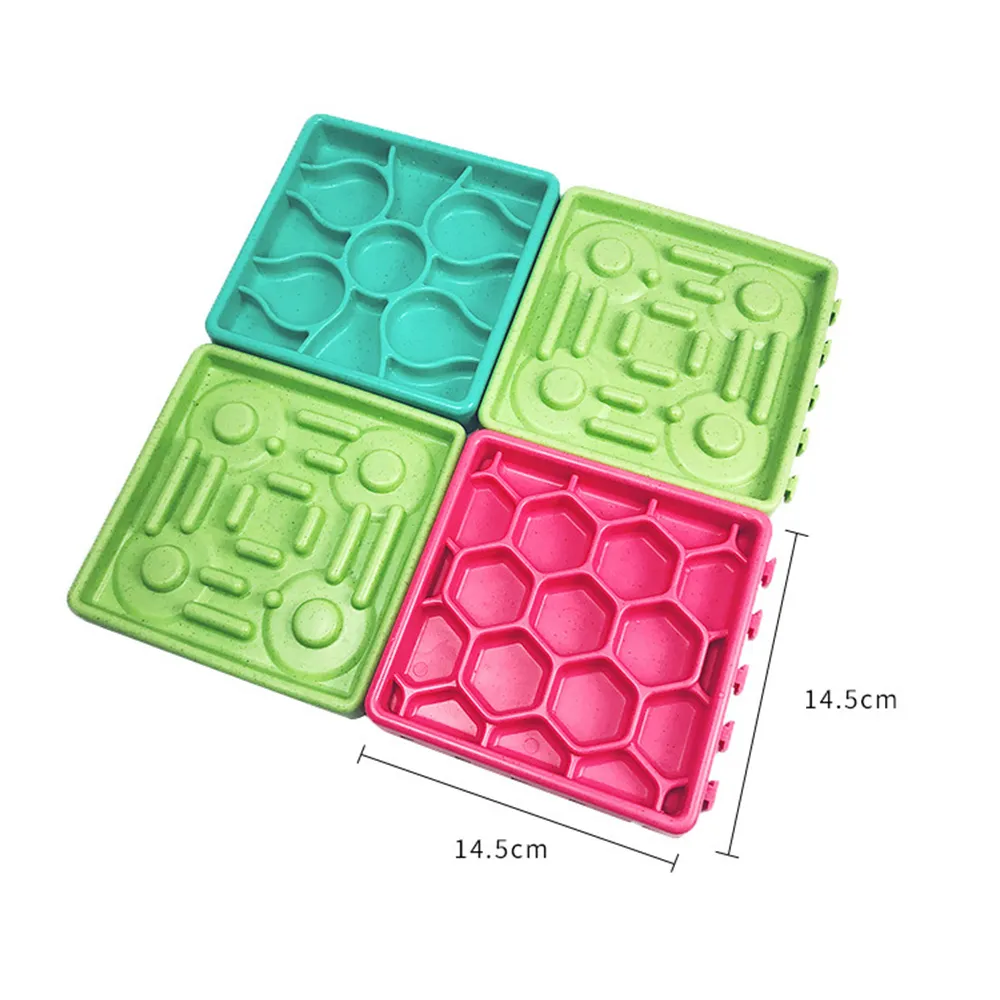4pcs Silicone Pet Lickimat For Cats Dogs Lose Weight Slow Eating Feeder Dog Bowl TPR Lick Mat Feeding Food Bowls Dog Supplies Y200216T